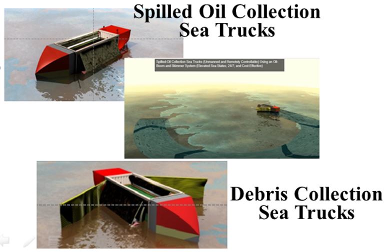 Spilled Oil Collection Sea Trucks